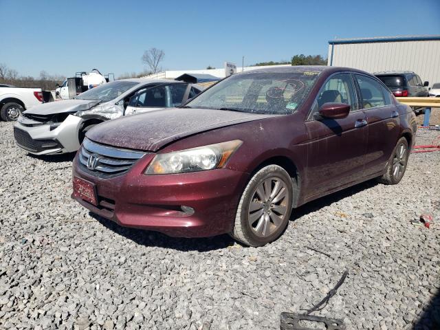 HONDA ACCORD EXL 2012 maroon  gas 1HGCP3F81CA040210 photo #1