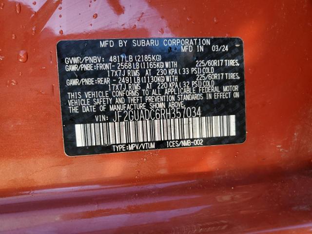 2024 SUBARU CROSSTREK - JF2GUADC6RH357034