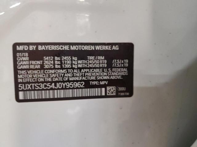 2018 BMW X3 XDRIVEM - 5UXTS3C54J0Y95962
