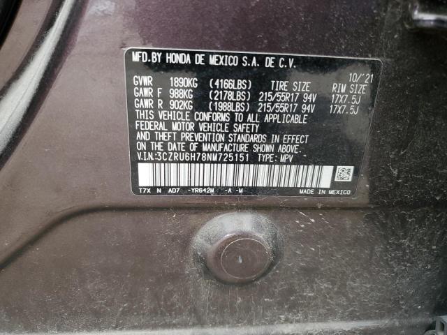 2022 HONDA HR-V EXL - 3CZRU6H78NM725151