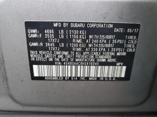 2017 SUBARU OUTBACK 2. - 4S4BSAAC8H3416045