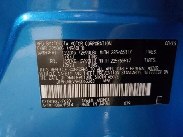 2017 TOYOTA RAV4 HV LE JTMRJREV6HD063282