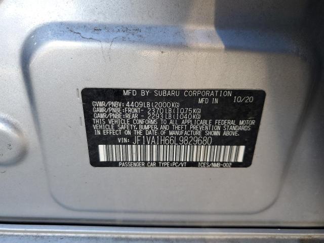 2020 SUBARU WRX LIMITE JF1VA1H66L9829680