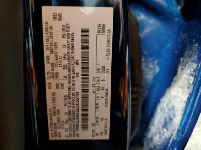 2020 FORD ESCAPE SE - 1FMCU9G65LUC65781
