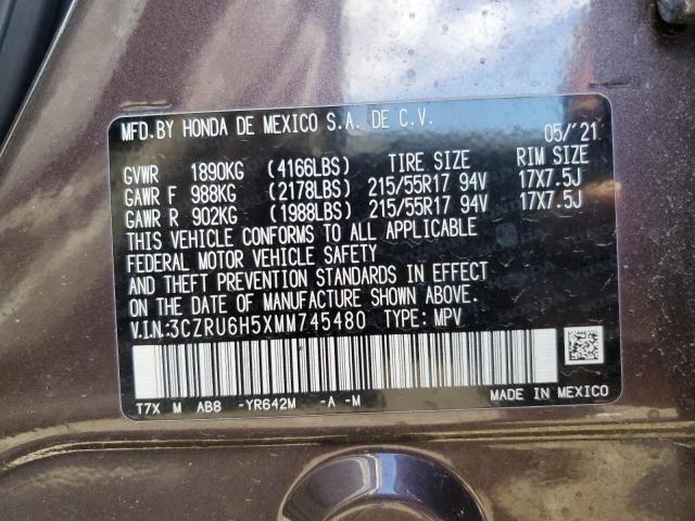 2021 HONDA HR-V EX 3CZRU6H5XMM745480