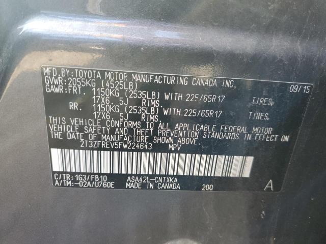 2015 TOYOTA RAV4 LE 2T3ZFREV5FW224643