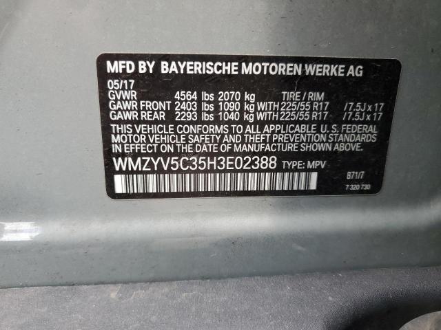 2017 MINI COOPER COU WMZYV5C35H3E02388