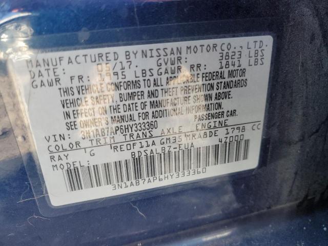 2017 NISSAN SENTRA S - 3N1AB7AP6HY333360