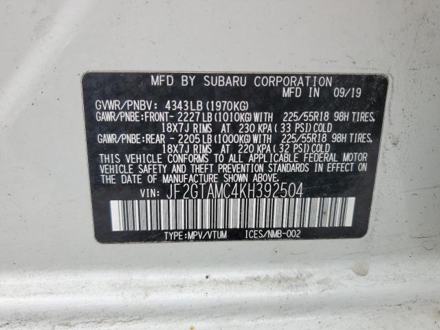 2019 SUBARU CROSSTREK - JF2GTAMC4KH392504