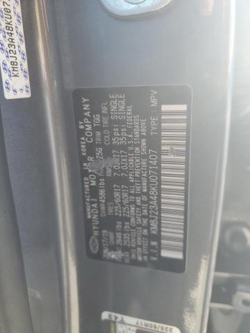 2019 HYUNDAI TUCSON SE - KM8J23A48KU071407