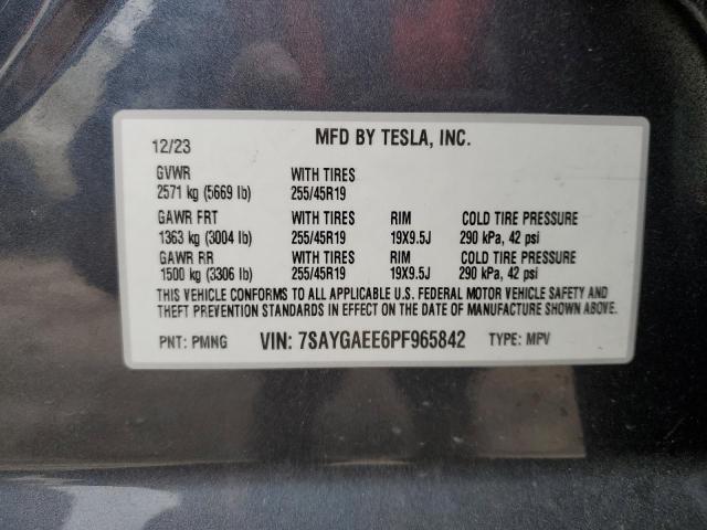 2023 TESLA MODEL Y - 7SAYGAEE6PF965842