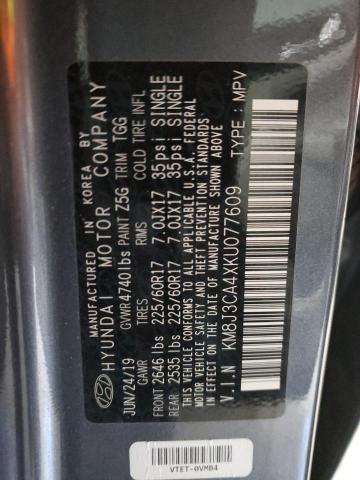 2019 HYUNDAI TUCSON LIM - KM8J3CA4XKU077609