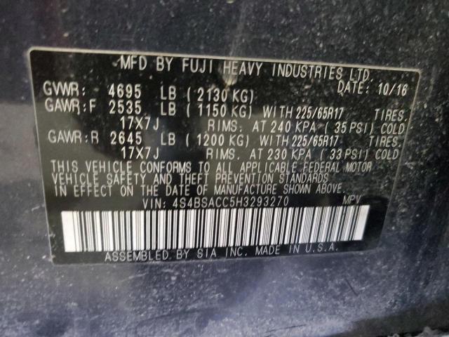 2017 SUBARU OUTBACK 2. 4S4BSACC5H3293270