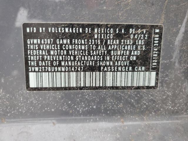 2022 VOLKSWAGEN JETTA GLI - 3VW2T7BU9NM014747