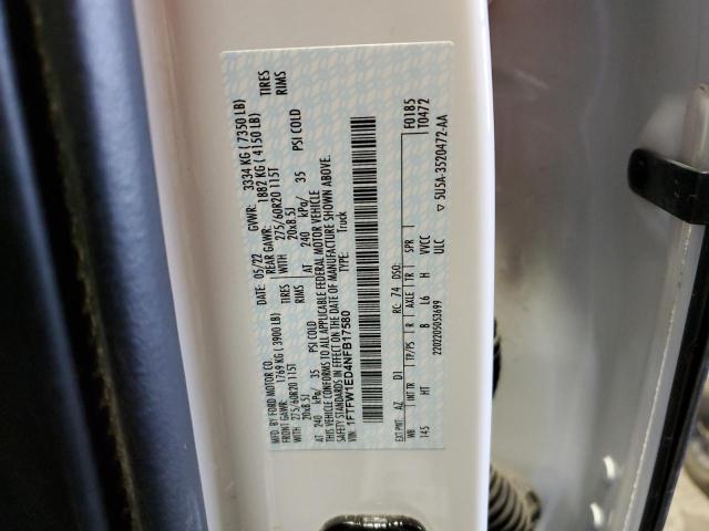 2022 FORD F150 SUPER - 1FTFW1ED4NFB17580