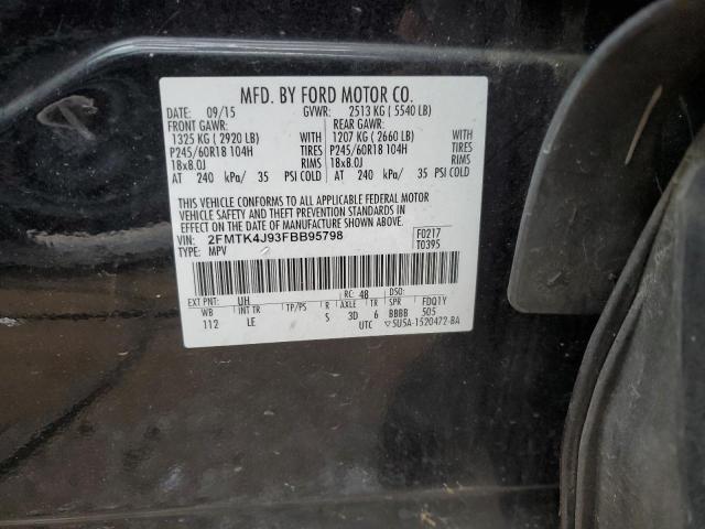 2015 FORD EDGE SEL - 2FMTK4J93FBB95798