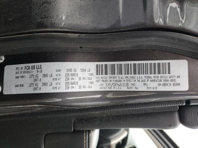 2017 JEEP CHEROKEE L - 1C4PJMDB7HW512135