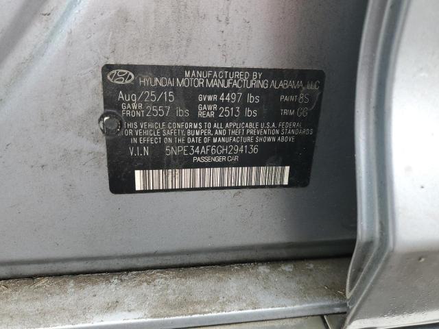 2016 HYUNDAI SONATA SPO 5NPE34AF6GH294136
