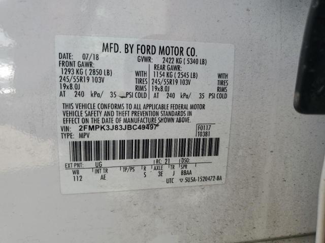 2018 FORD EDGE SEL - 2FMPK3J83JBC49497