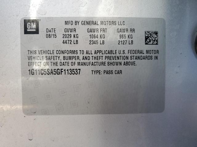 2016 CHEVROLET MALIBU LIM - 1G11C5SA5GF113537