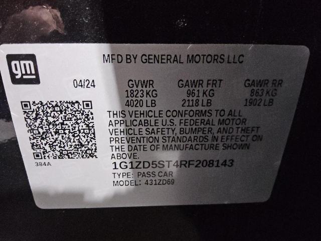 2024 CHEVROLET MALIBU LT - 1G1ZD5ST4RF208143