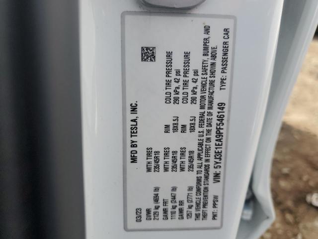 2023 TESLA MODEL 3 - 5YJ3E1EA9PF546149