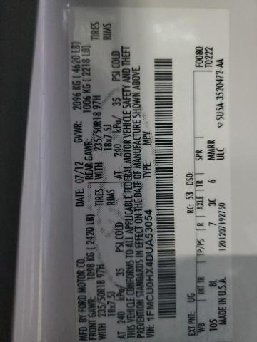 2013 FORD ESCAPE - 1FMCU0HX4DUA53054