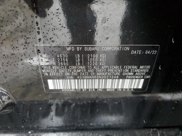 2022 SUBARU LEGACY LIM - 4S3BWAN60N3021348