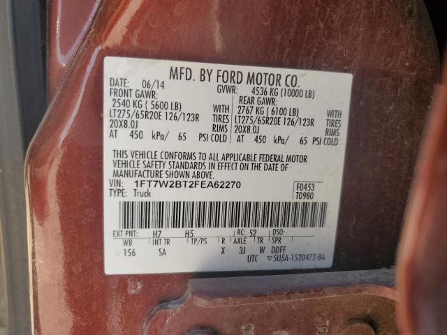 2015 FORD F250 SUPER - 1FT7W2BT2FEA62270