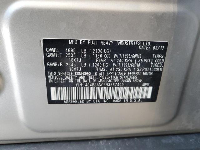 2017 SUBARU OUTBACK 2. 4S4BSANC5H3367400