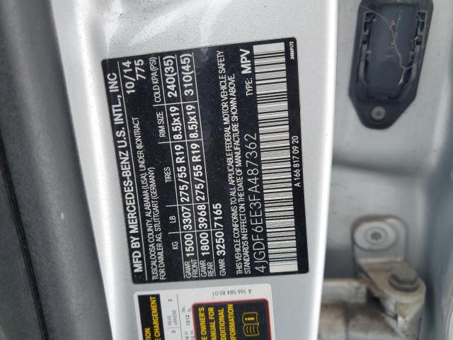 2015 MERCEDES-BENZ GL 450 4MA - 4JGDF6EE3FA487362