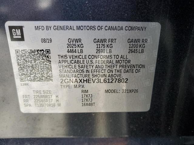 2020 CHEVROLET EQUINOX LS - 2GNAXHEV3L6127802