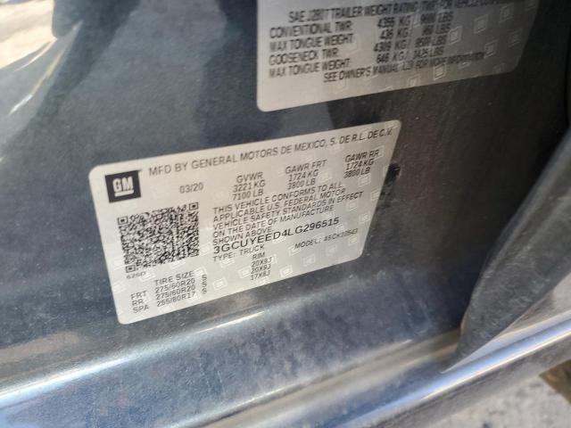 2020 CHEVROLET SILVERADO - 3GCUYEED4LG296515
