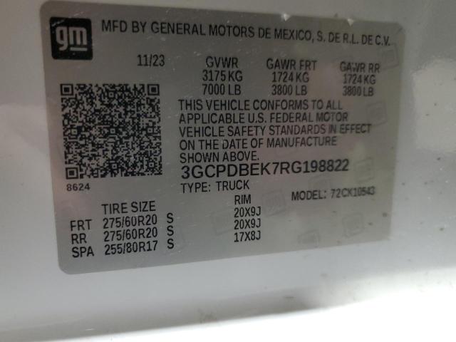 2024 CHEVROLET SILVERADO - 3GCPDBEK7RG198822