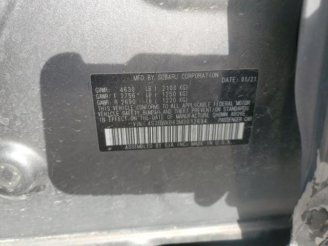 2021 SUBARU LEGACY - 4S3BWAB63M3012694