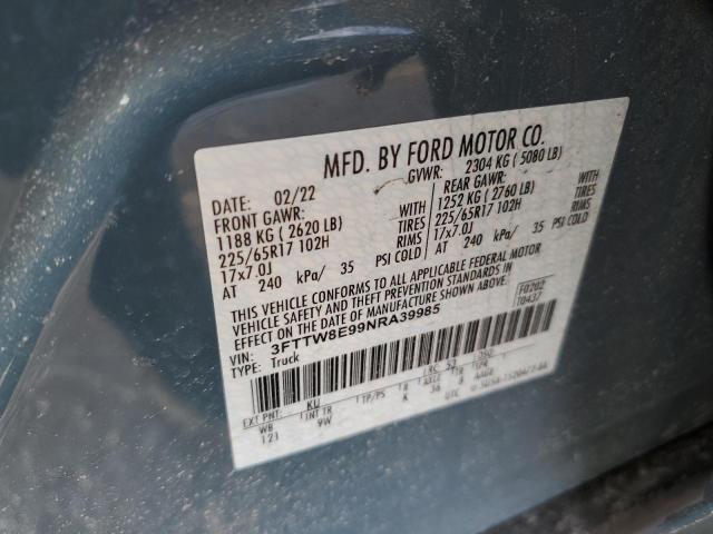 2022 FORD MAVERICK X - 3FTTW8E99NRA39985