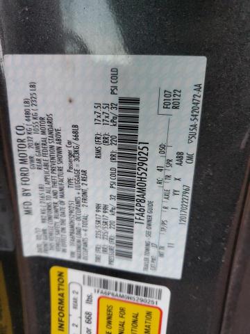 2017 FORD MUSTANG - 1FA6P8AM0H5290251
