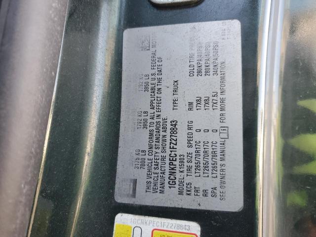 2015 CHEVROLET SILVERADO - 1GCNKPEC1FZ278843