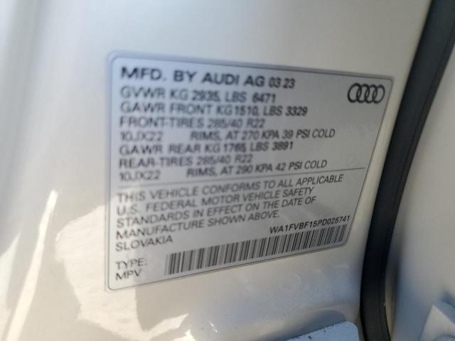 2023 AUDI Q8 PRESTIG WA1FVBF15PD025741