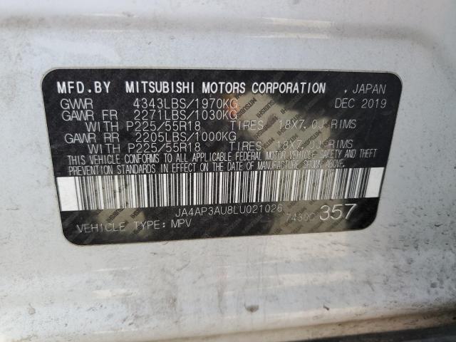2020 MITSUBISHI OUTLANDER - JA4AP3AU8LU021026