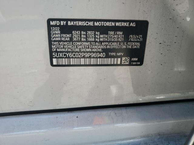 2023 BMW X6 XDRIVE4 - 5UXCY6C02P9P96940