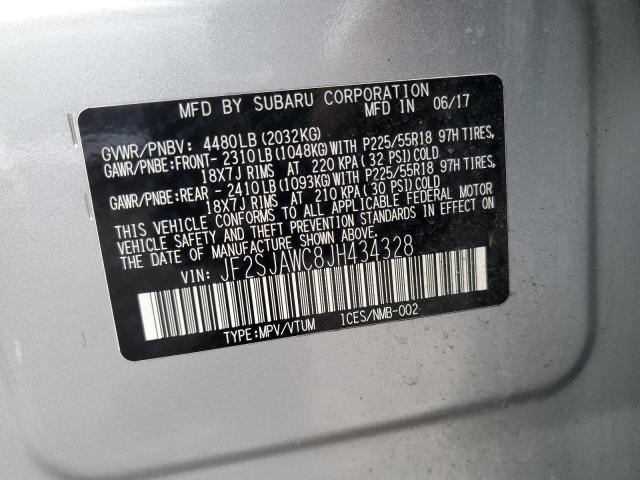 2018 SUBARU FORESTER 2 - JF2SJAWC8JH434328