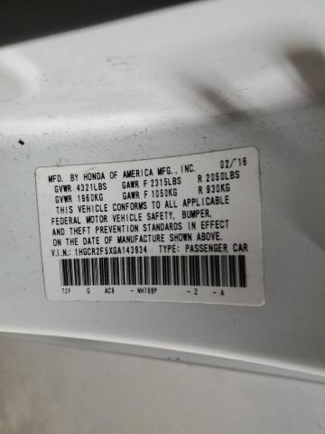 2016 HONDA ACCORD SPO - 1HGCR2F5XGA143934