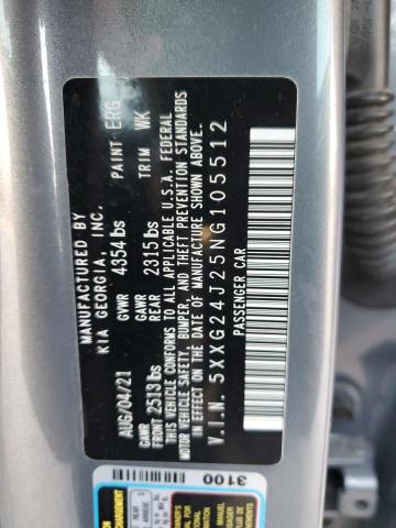 2022 KIA K5 LX 5XXG24J25NG105512