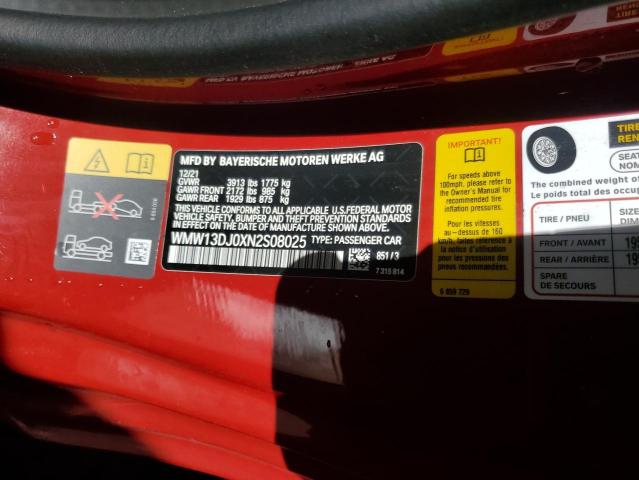 2022 MINI COOPER SE WMW13DJ0XN2S08025