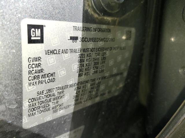 2021 CHEVROLET SILVERADO - 3GCUYEED5MG120963