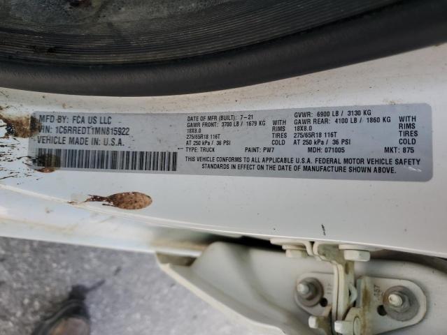 2021 RAM 1500 LARAM - 1C6RREDT1MN815922