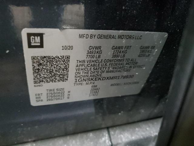2021 CHEVROLET SUBURBAN K - 1GNSKEKDXMR178930