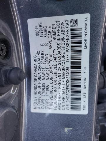 2019 HONDA CIVIC LX - 2HGFC2F67KH574085