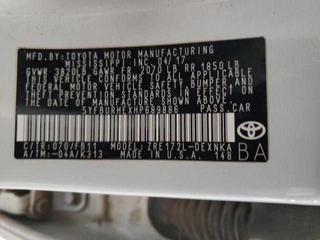 2017 TOYOTA COROLLA L - 5YFBURHEXHP689886